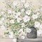 White Bouquet Gray Vase by Julia Purinton 24" x 24" Canvas Wall Art